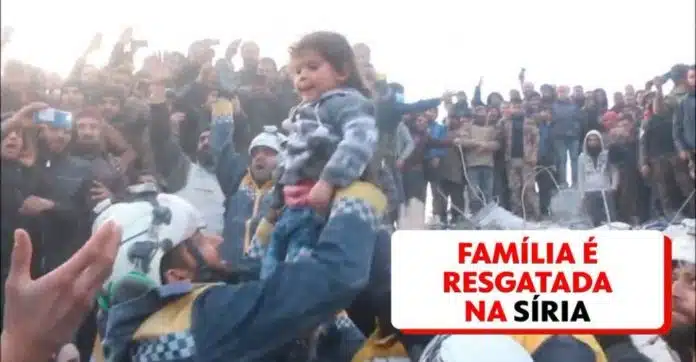 Multidão vibra muito após família inteira ser resgatada de escombros na Síria; veja o vídeo