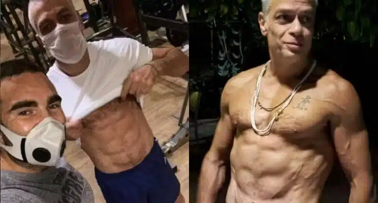 revistapazes.com - VEJA COMO FICOU! Em nova transformação sensacional, Fábio Assunção posta foto com abdômen definido