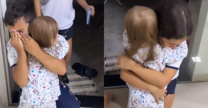 [VIDEO] Menina de 2 anos com câncer raro reencontra irmãos após quimioterapia e internet vai às lágrimas