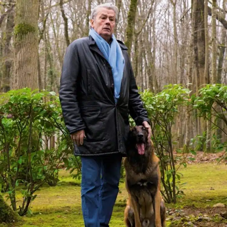 revistapazes.com - Família de Alain Delon TOMA DECISÃO após ator pedir para seu cachorro ser sacrificado quando ele morresse