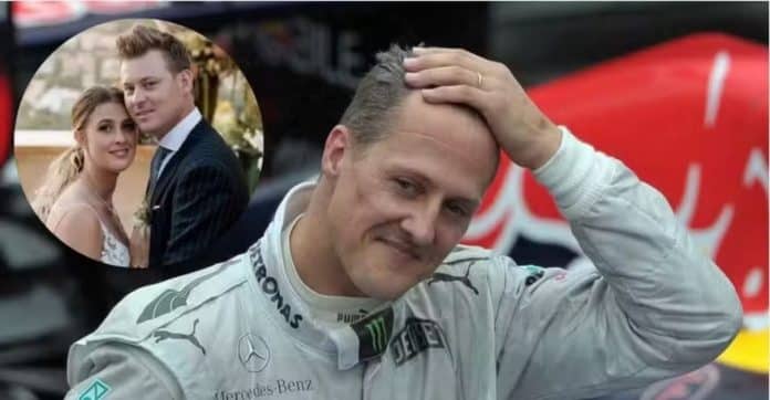 Michael Schumacher é visto em público pela primeira vez em 11 anos no casamento da filha Gina