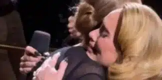 Adele chora ao abraçar Céline Dion na plateia de seu show em Las Vegas – e faz todo mundo chorar junto com ela