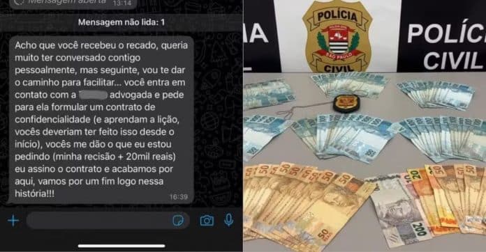 Após ser demitido, jovem tenta extorquir R$ 20 mil de ex-patrão com quem teve caso amoroso – prints entregues à polícia são chocantes